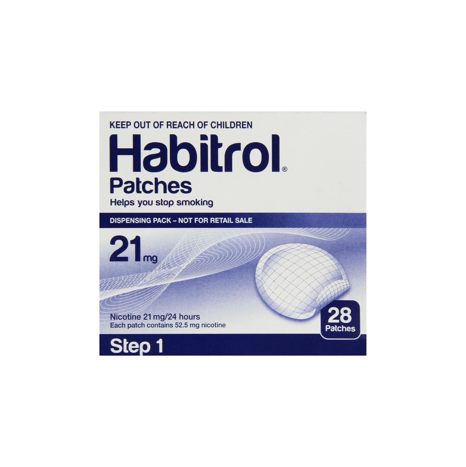 Habitrol Step 1 Nicotine Patch 21mg 168 Patches (6 Boxes) Stop Smoking Aid 3