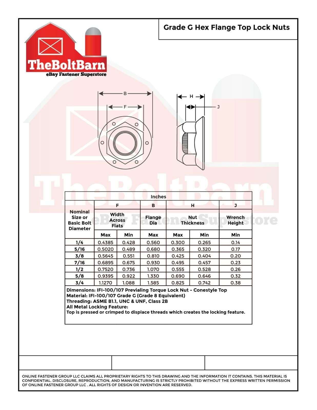 3/8"-16 Grade 8 (G) Hex Flange Top Lock Nuts Coarse Phos & Oil (Pick Quantity) 2