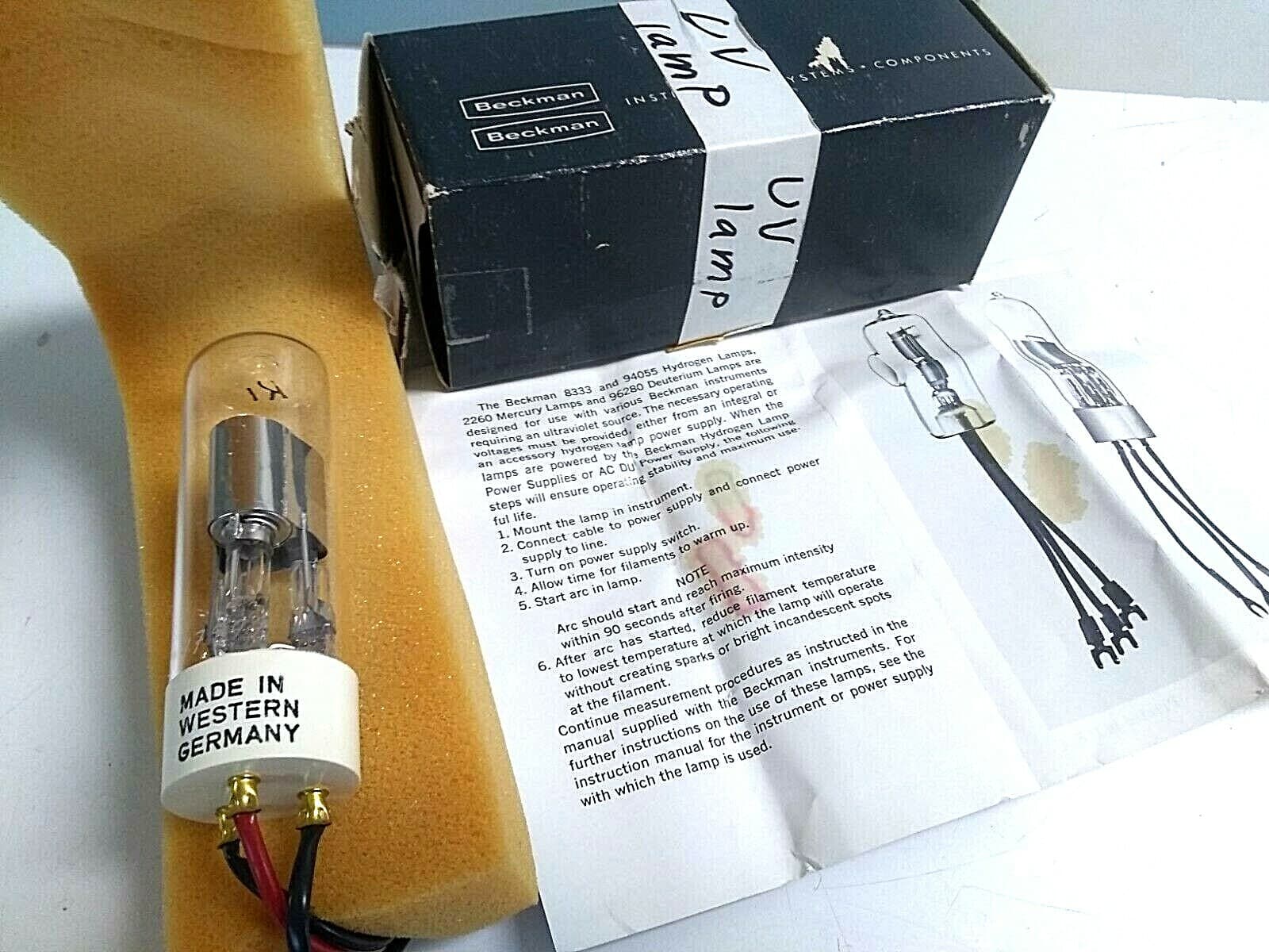 Beckman 96280 Deuterium Lamp Bulb For UV Spectrophotometry / Imaging Devices 3