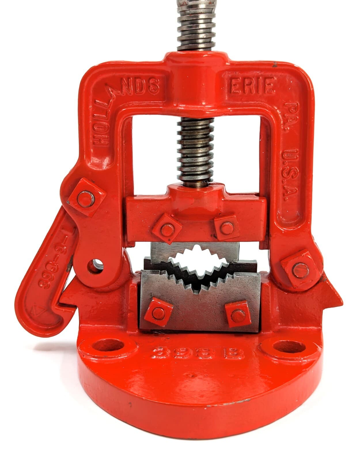 Refurbished Vintage Hollands No. 398B Bench Mount Pipe Vise, 9” Tall, VG Cond. 3