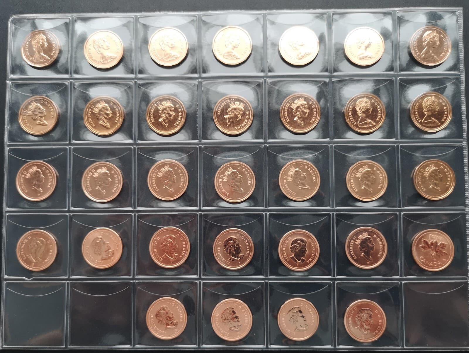 ***CANADA ONE CENT POCKET *** 1981 - 2012 *** SPECIMEN *** GREAT SET *** 4