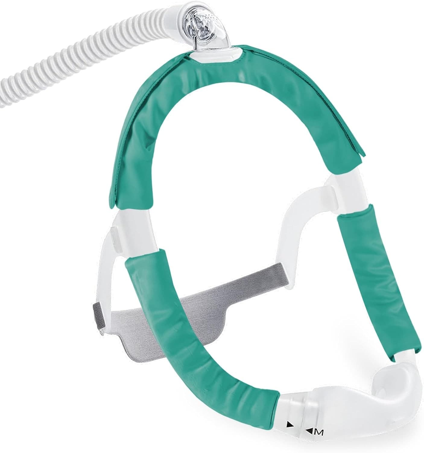 Satin CPAP Strap Covers, Mask Cover to Fit Airfit F30i Peacock Blue 