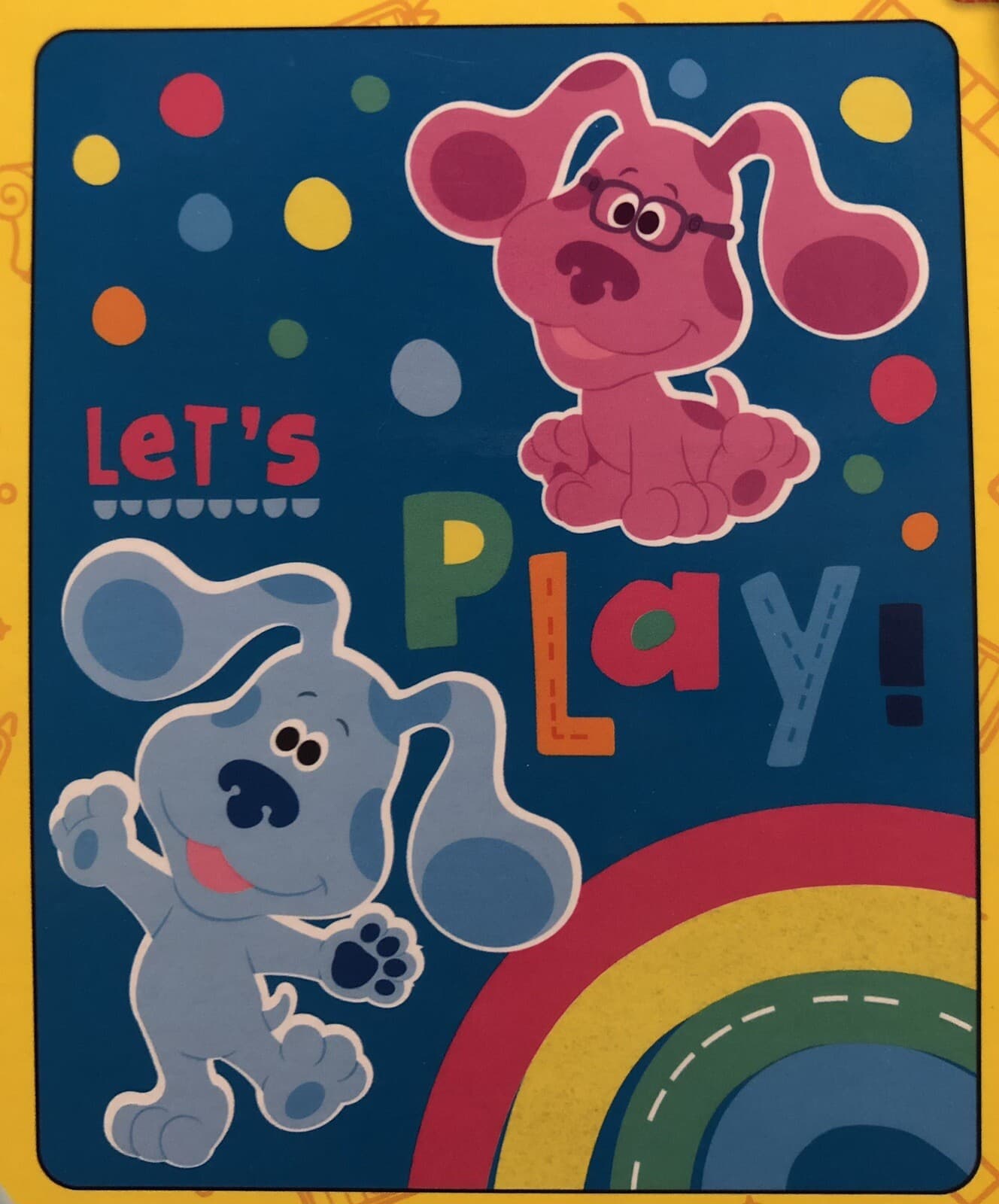 NEW Nickelodeon Blues Clues LET'S PLAY Kids Silky Soft Throw Blanket 40in x 50in 2
