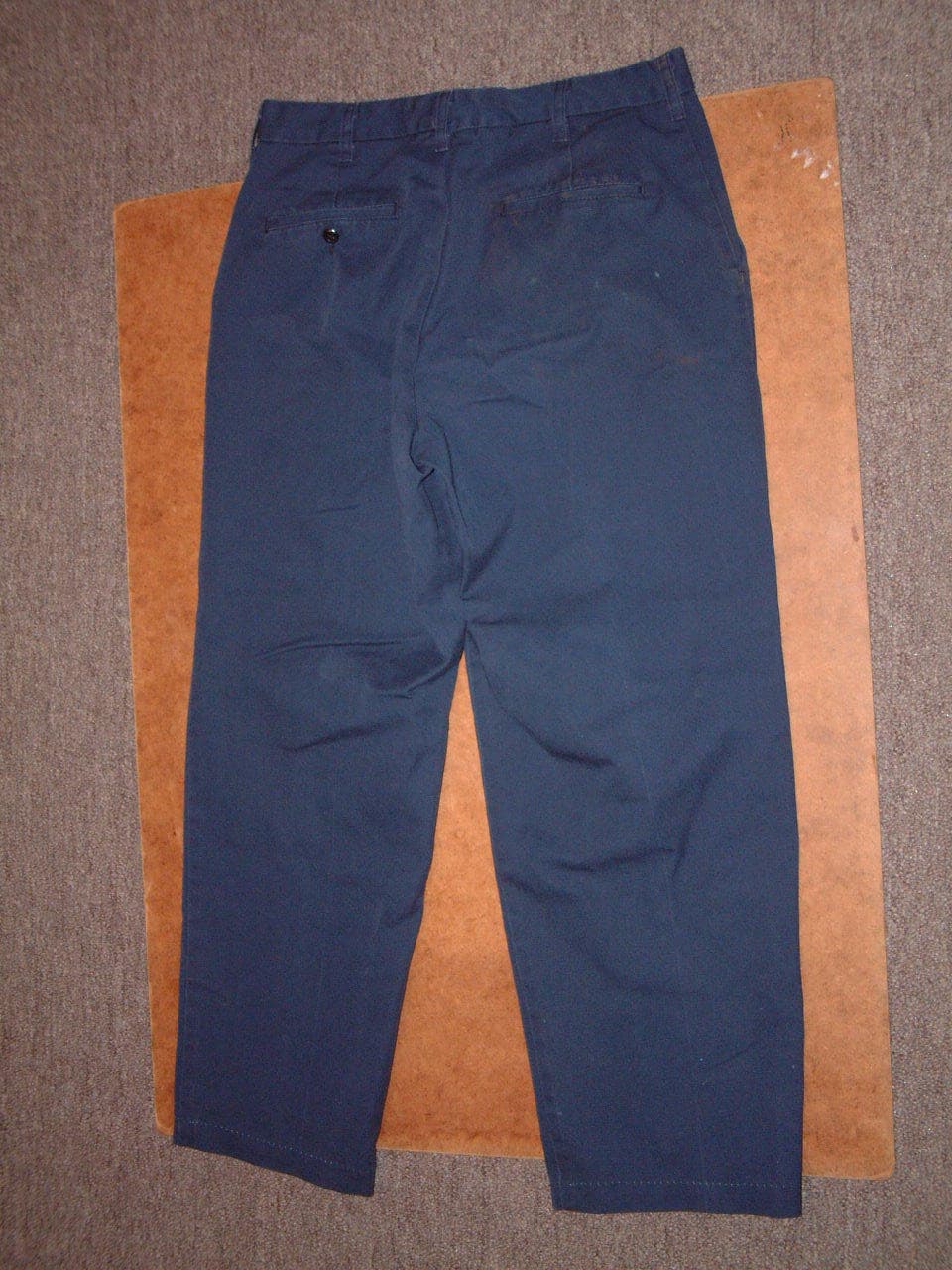 ARAMARK WORK PANTS; 33x34; 33 waist, 27 inseam, Navy Blue  $ 3