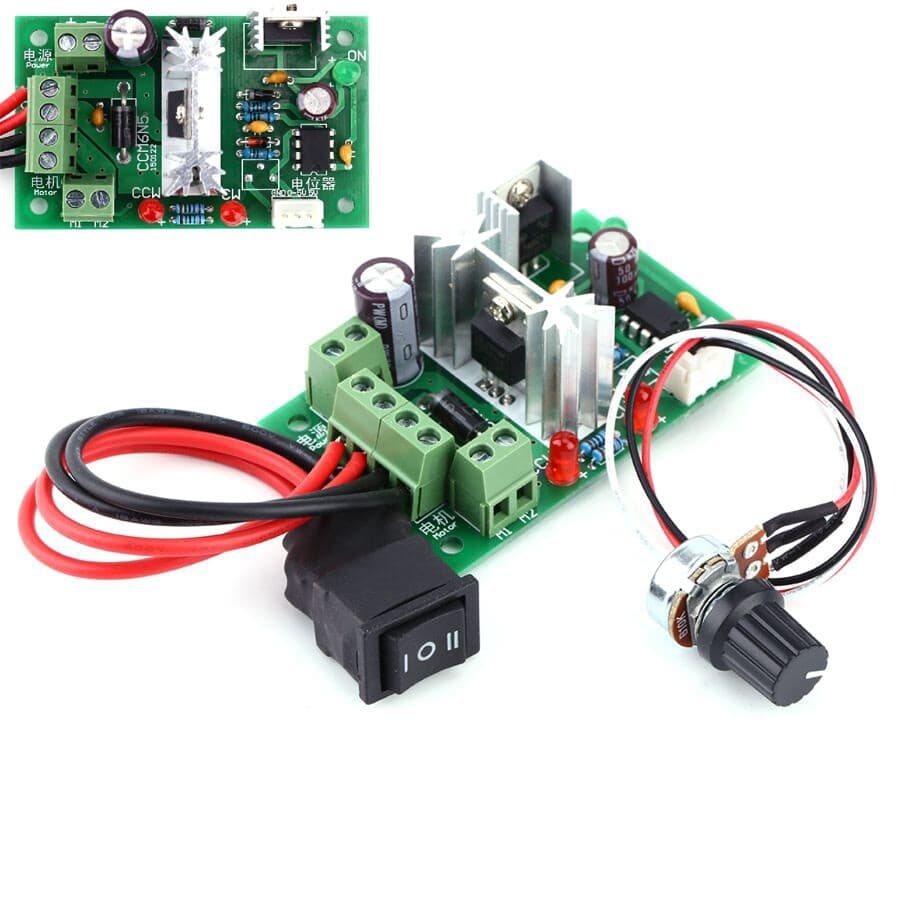 6V 12V 24V PWM DC Motor Speed Controller Reversible Switch Adjustable Governor 4