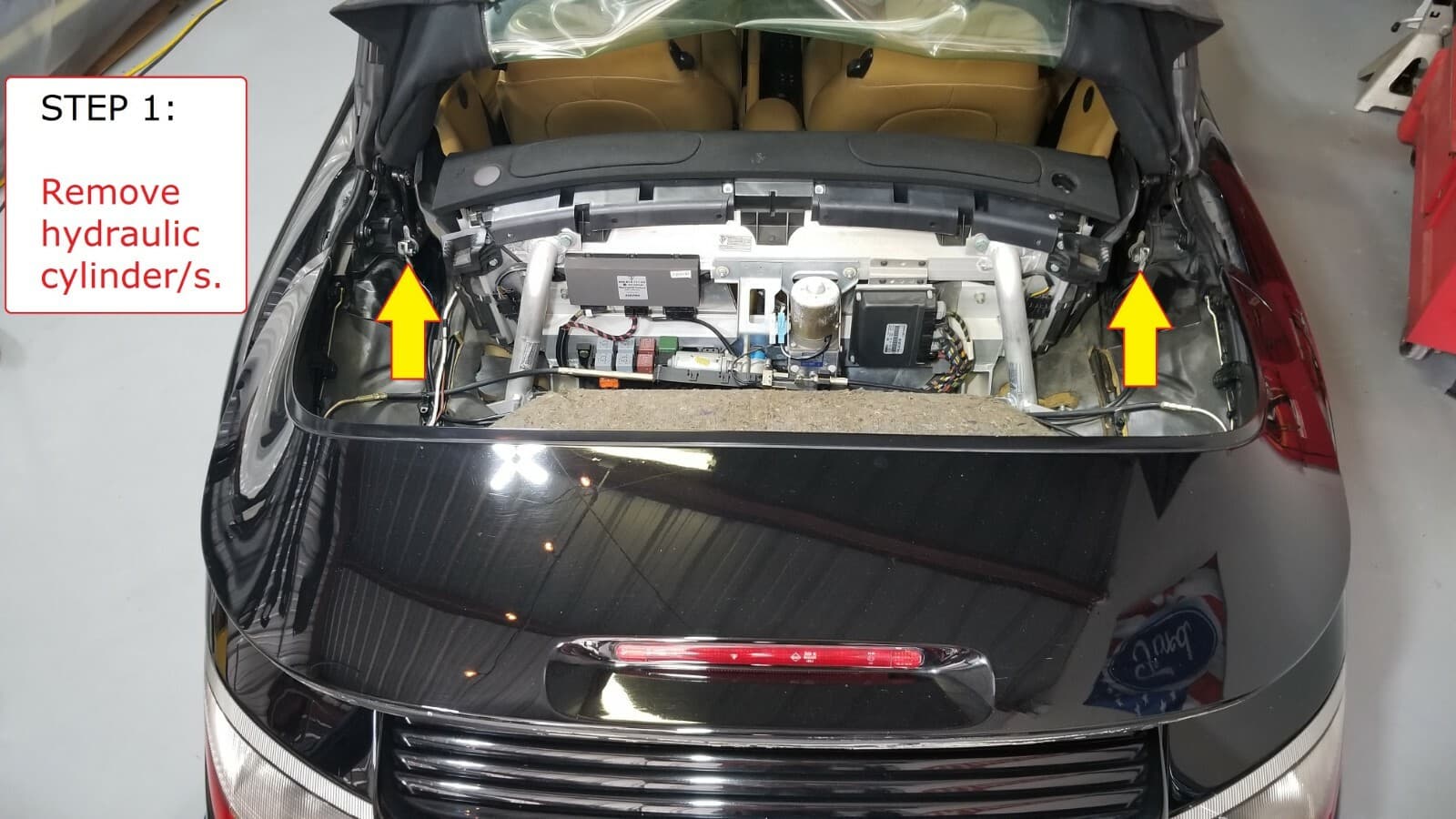 Porsche 911 Convertible Hydraulic REBUILD SERVICE , Cylinder Top 996 997 (24 HR) 4