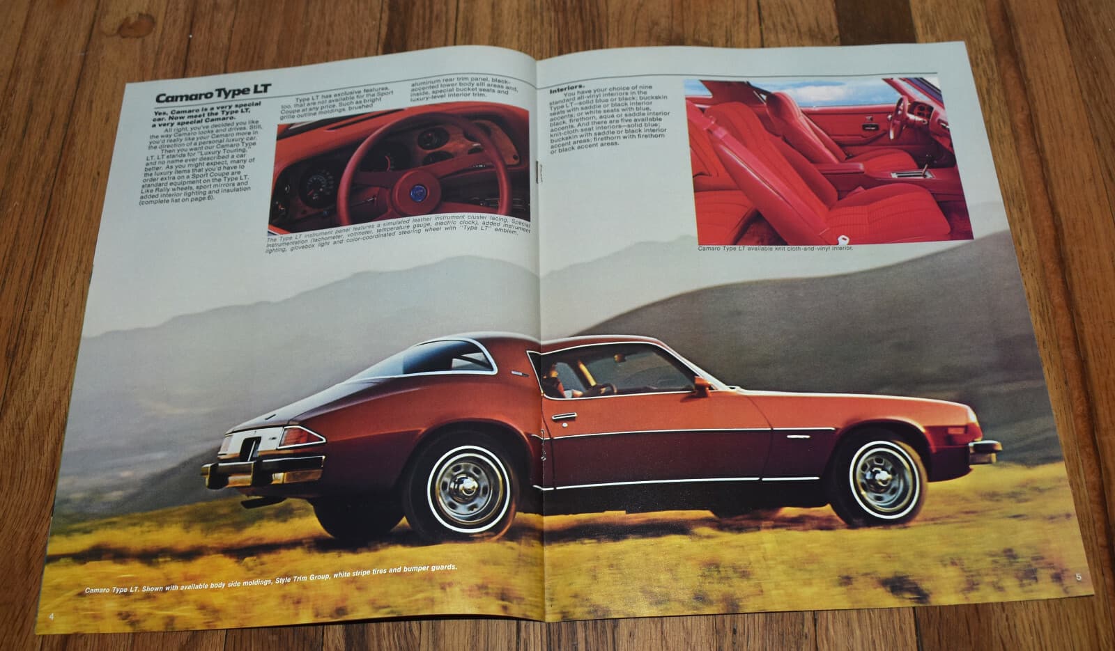 Original 1977 Chevrolet Camaro Sport Coupe Rally Sport 8-page Car Sales Brochure 3
