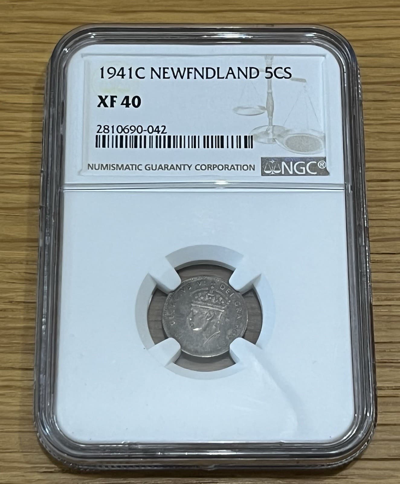 1941 C - Newfoundland 5CS - NGC - XF40