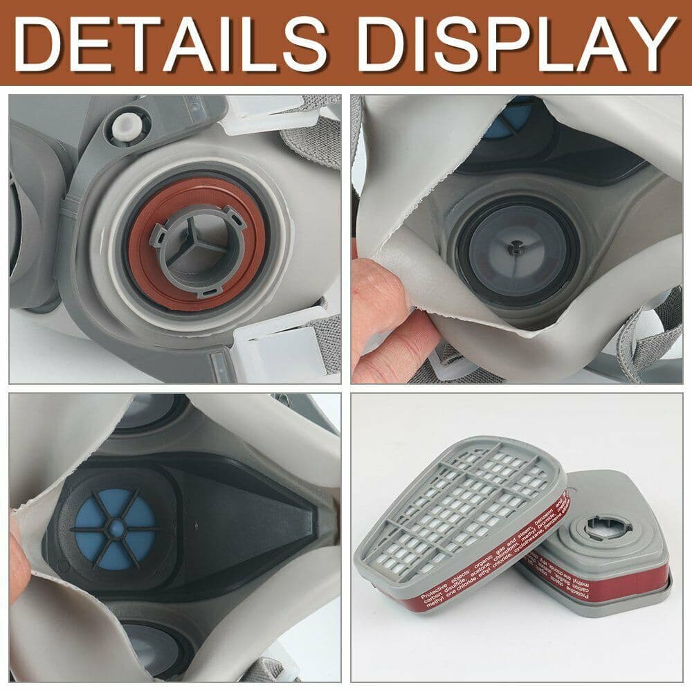 Mascaras Para Pintura De Media Cara Amplio Campo De Visión Químico Pintar Fltr 6