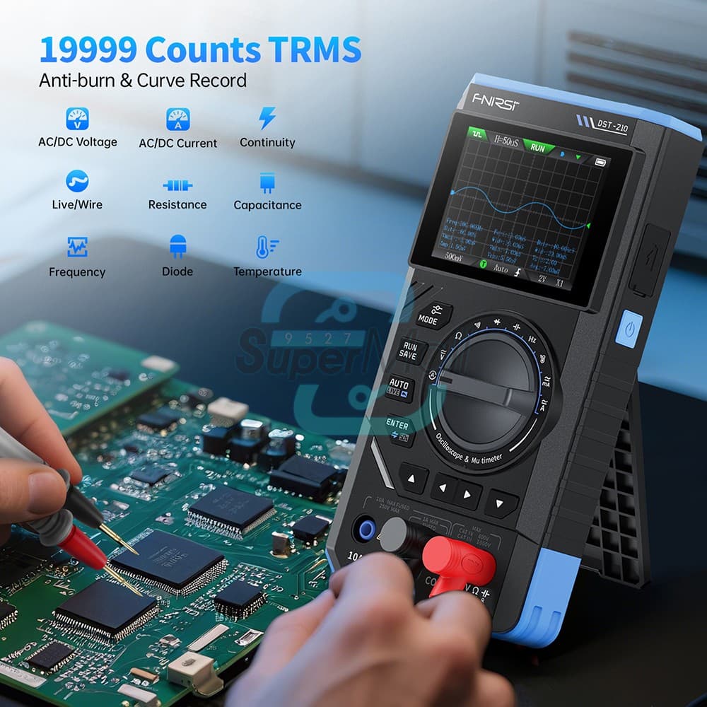 FNIRSI 2C23T 2C53T Digital Oscilloscope Multimeter Function Signal Generator 5