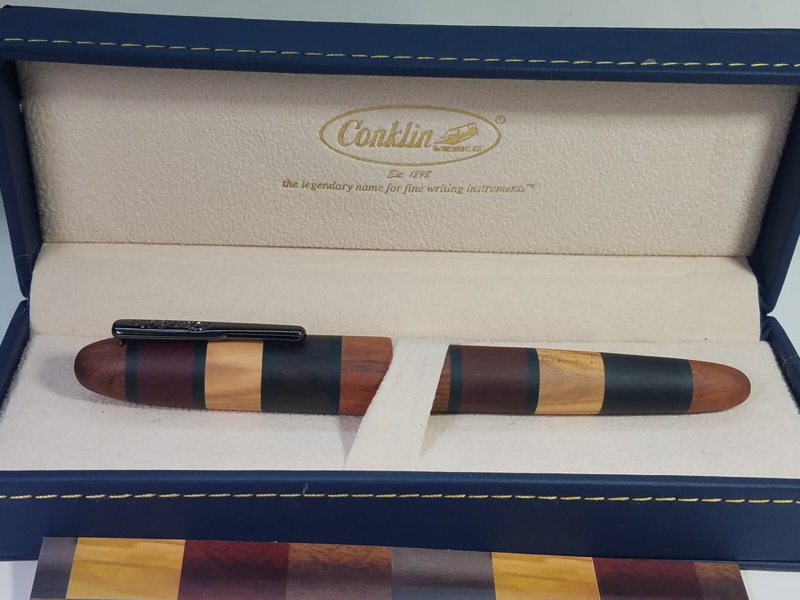 Conklin All American Limited Ed. Quad Wood Fountain Pen, Xtra Fine Point 377/898 2
