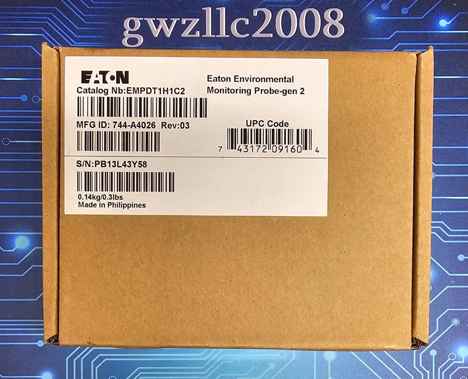 Eaton Environmental Monitoring Probe EMPDT1H1C2 744-A4026 GEN2 ***New***