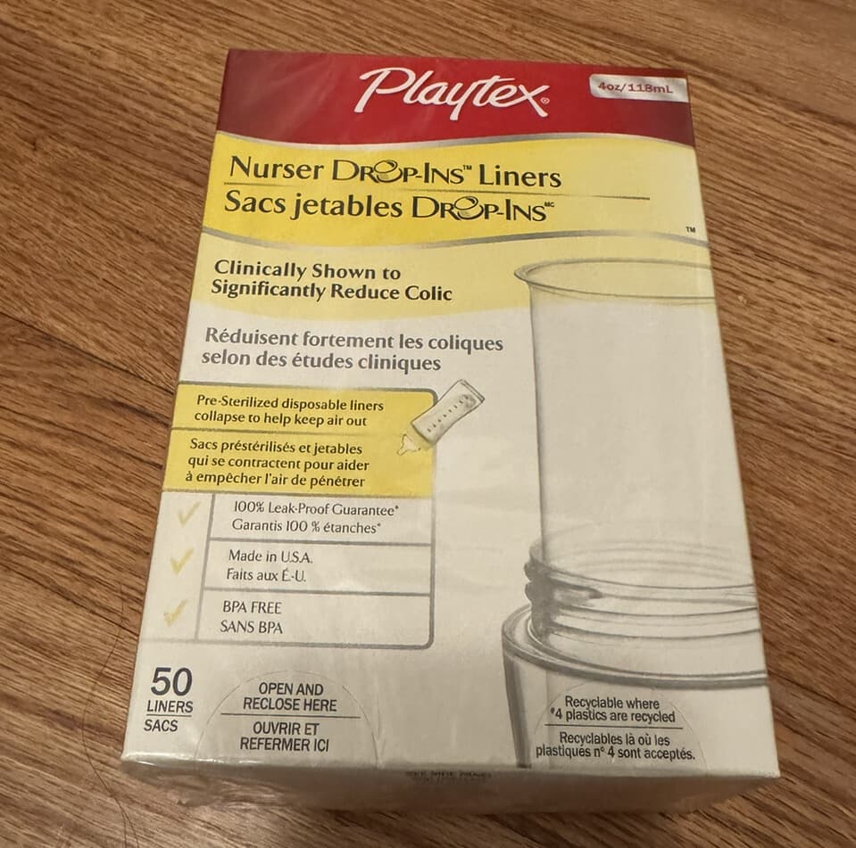 Playtex Baby Drop-Ins Liners - SEALED 2 boxes (100 liners) 2