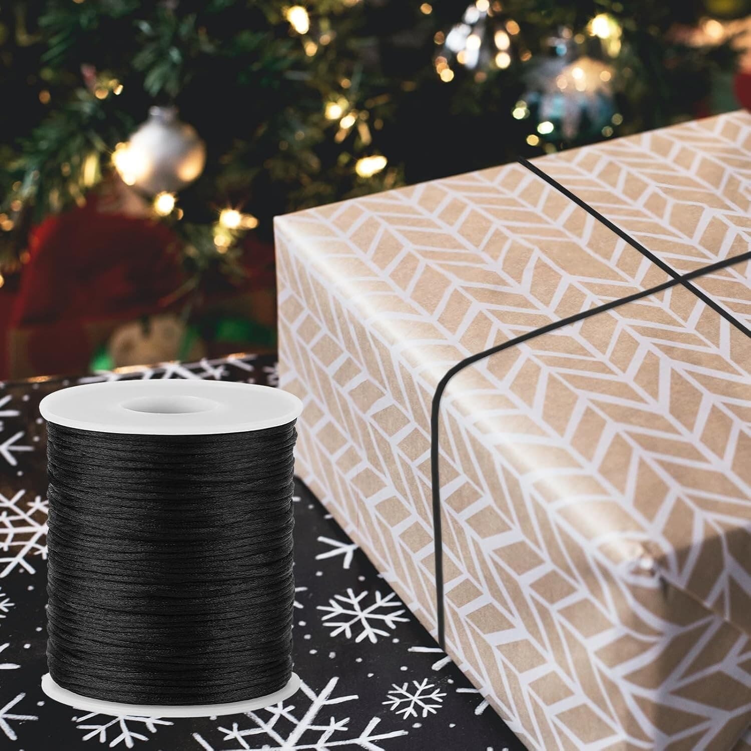 Black Nylon String Cord  1MM 100 Yards Black Twine, Bracelet String for Bracelet 5