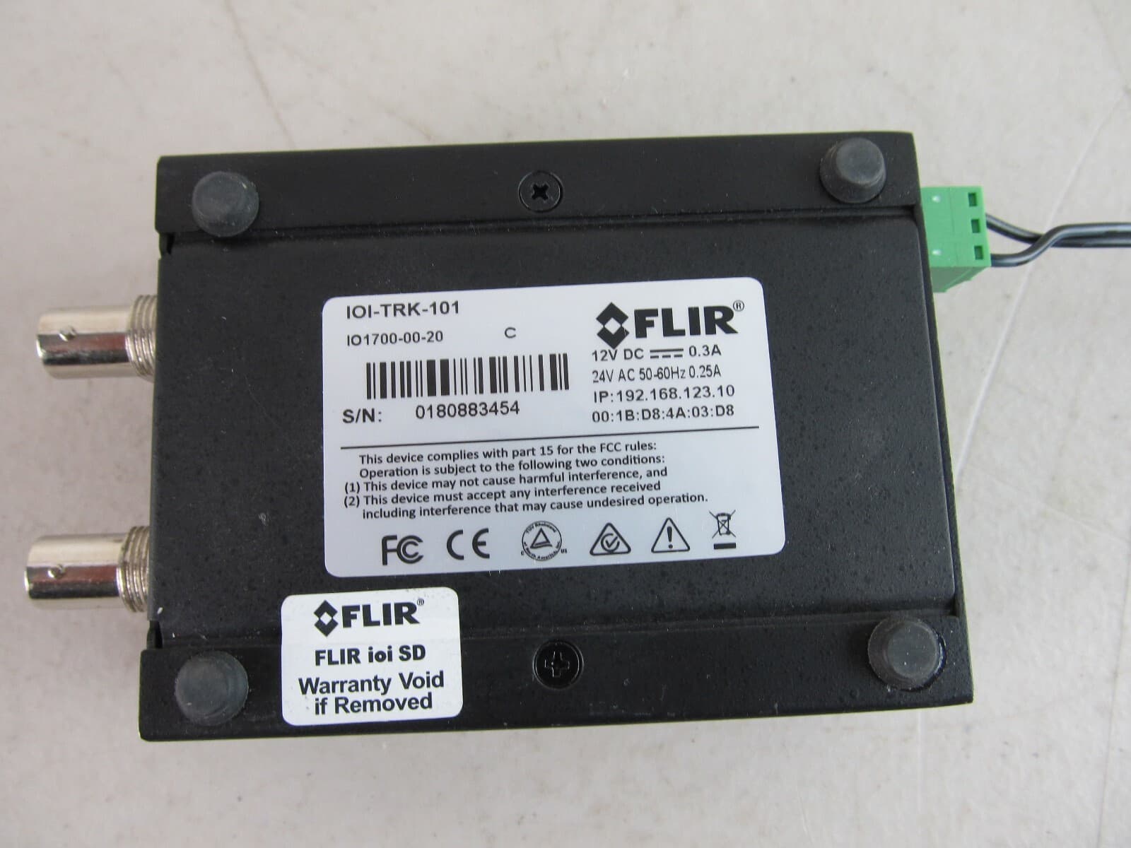 Flir IOI-TRK-101 IOI Analytics Encoder w/ Power Adapter 4
