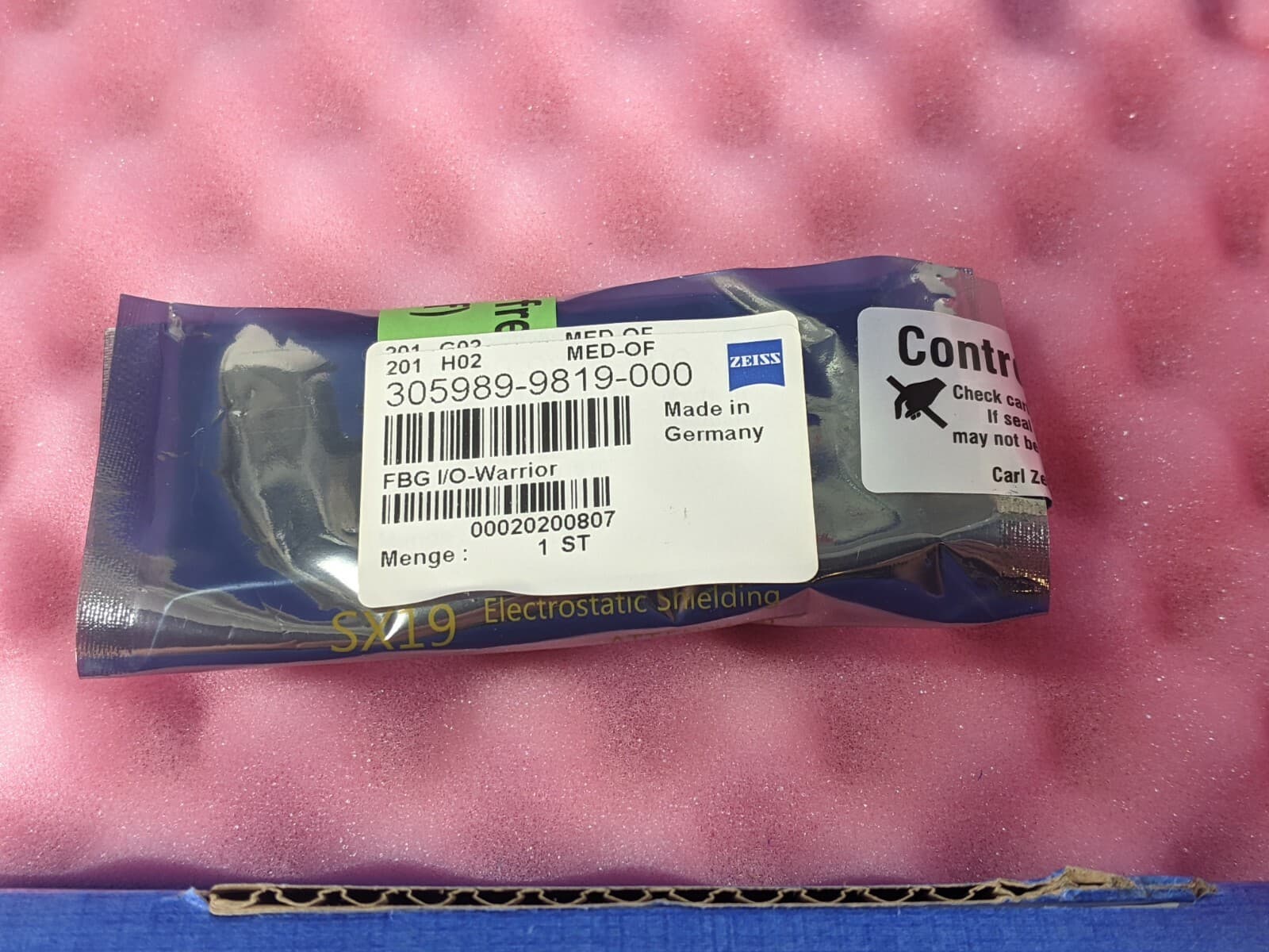 Carl Zeiss Meditec  FBG I/O warrior PCB 305989-9819-000 Made in Germany 