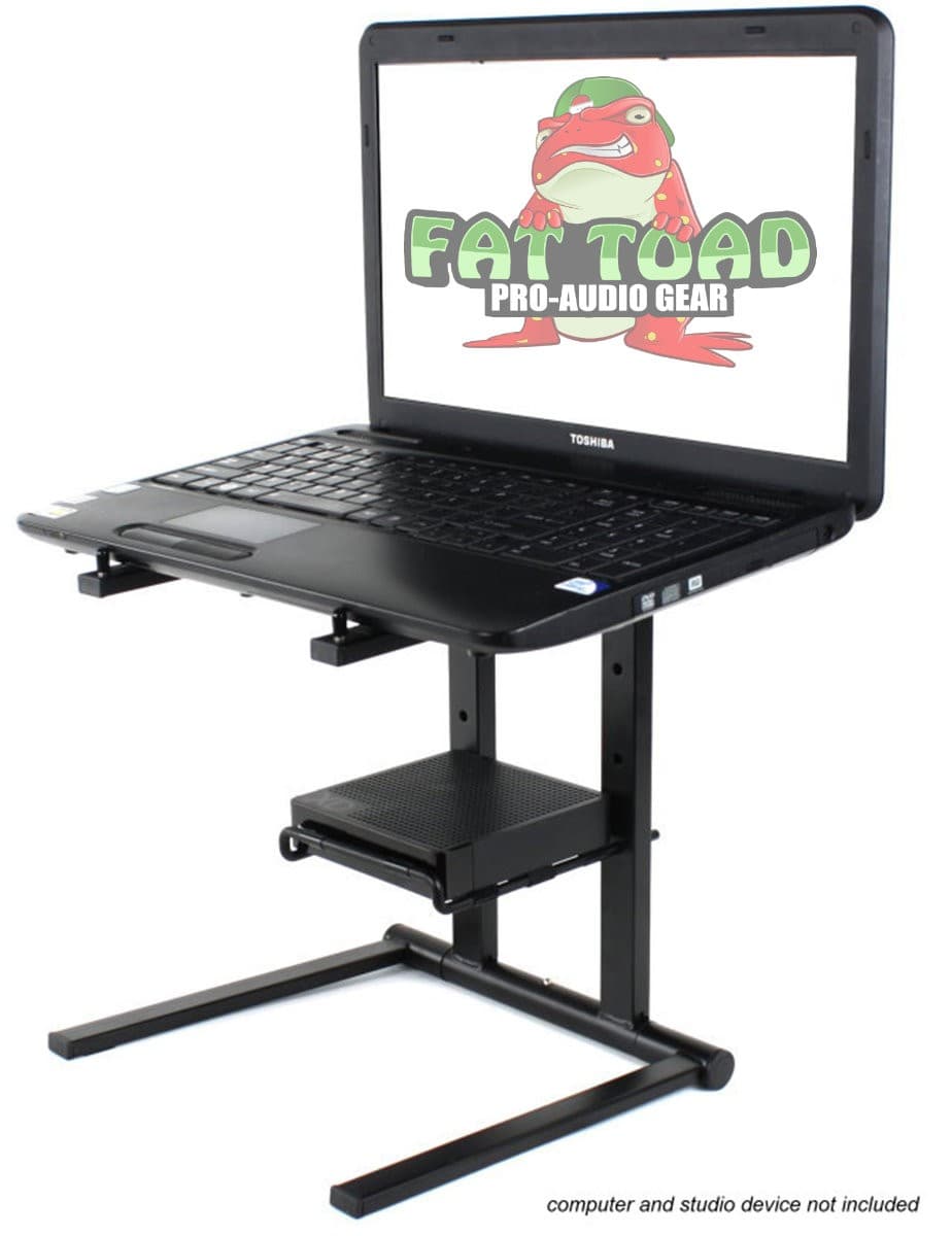 Folding DJ Laptop Stand - Computer Table Top PC Rack Clamp Mount Holder PA Gear 6