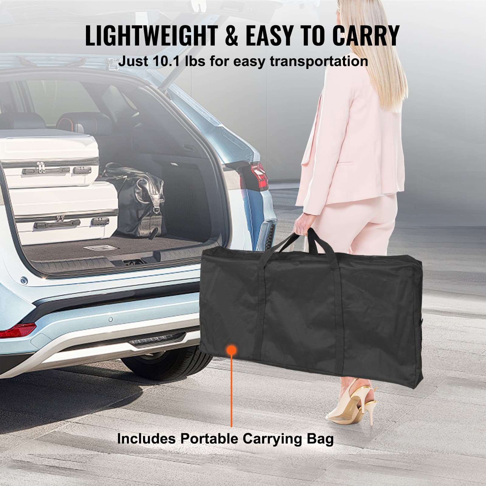 VEVOR Trade Show Display Podium Table Counter Stand 38.39"x15.16"x34.25" Folding 5