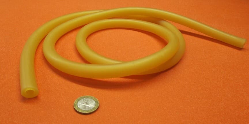 Latex Rubber Tubing Shore A35 Amber 9/16" OD x 5/16" ID x 1/8" Wall x 5' Length 6