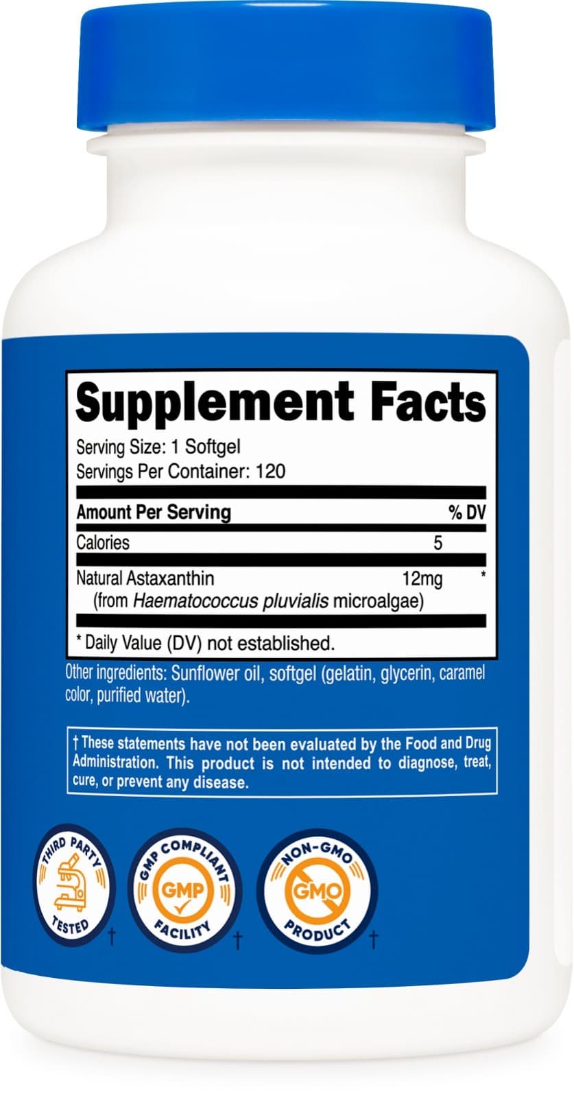 Nutricost Astaxanthin 12mg, 120 Softgels - Gluten Free & Non-GMO 5