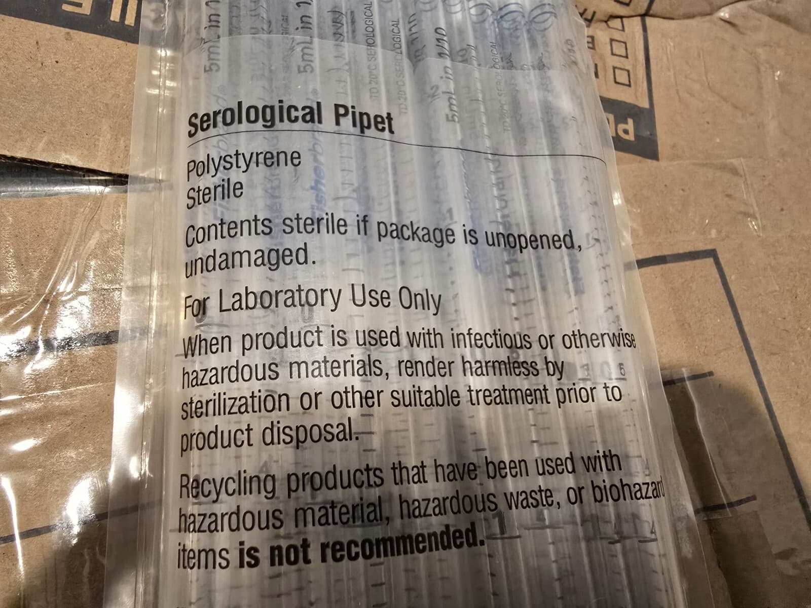 Serological Pipette 50ml Pipet Sealed Bag Of 25 Globe Scientific | 25x Sterile  6