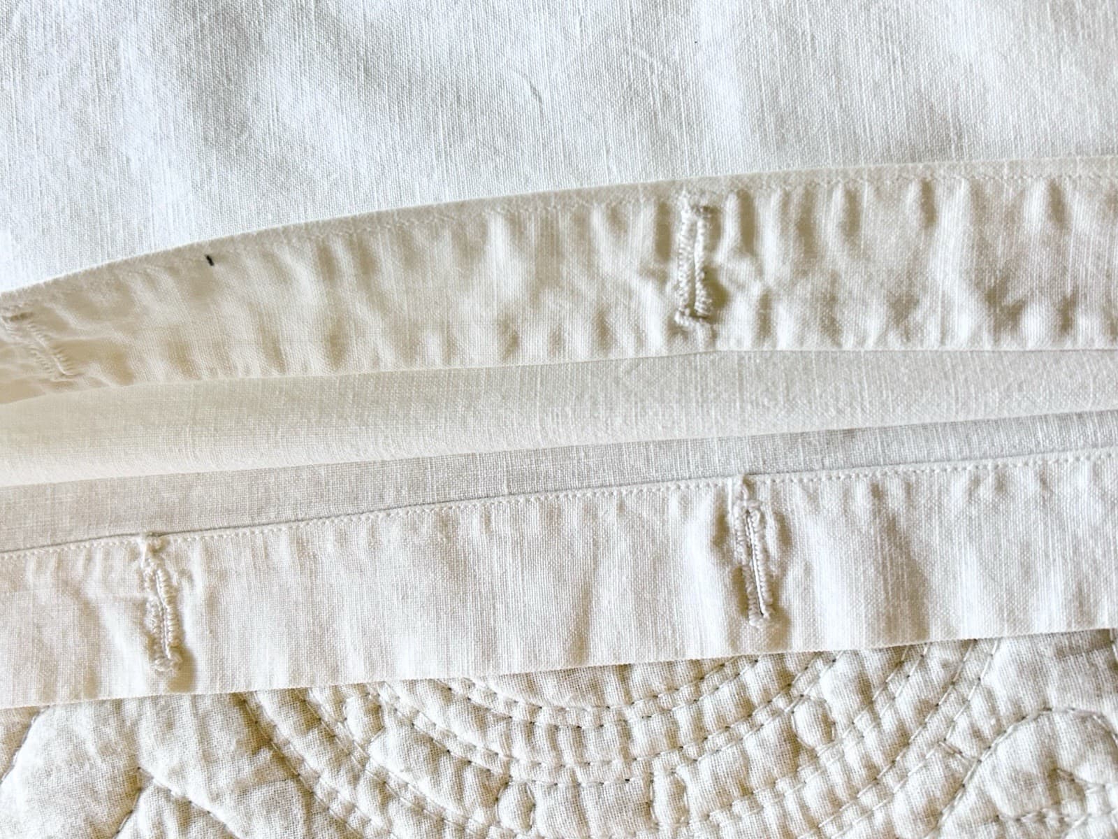 Vintage European Handmade Pillow Shams Lace & Monogram Pair 30x32 White Lovely!! 5