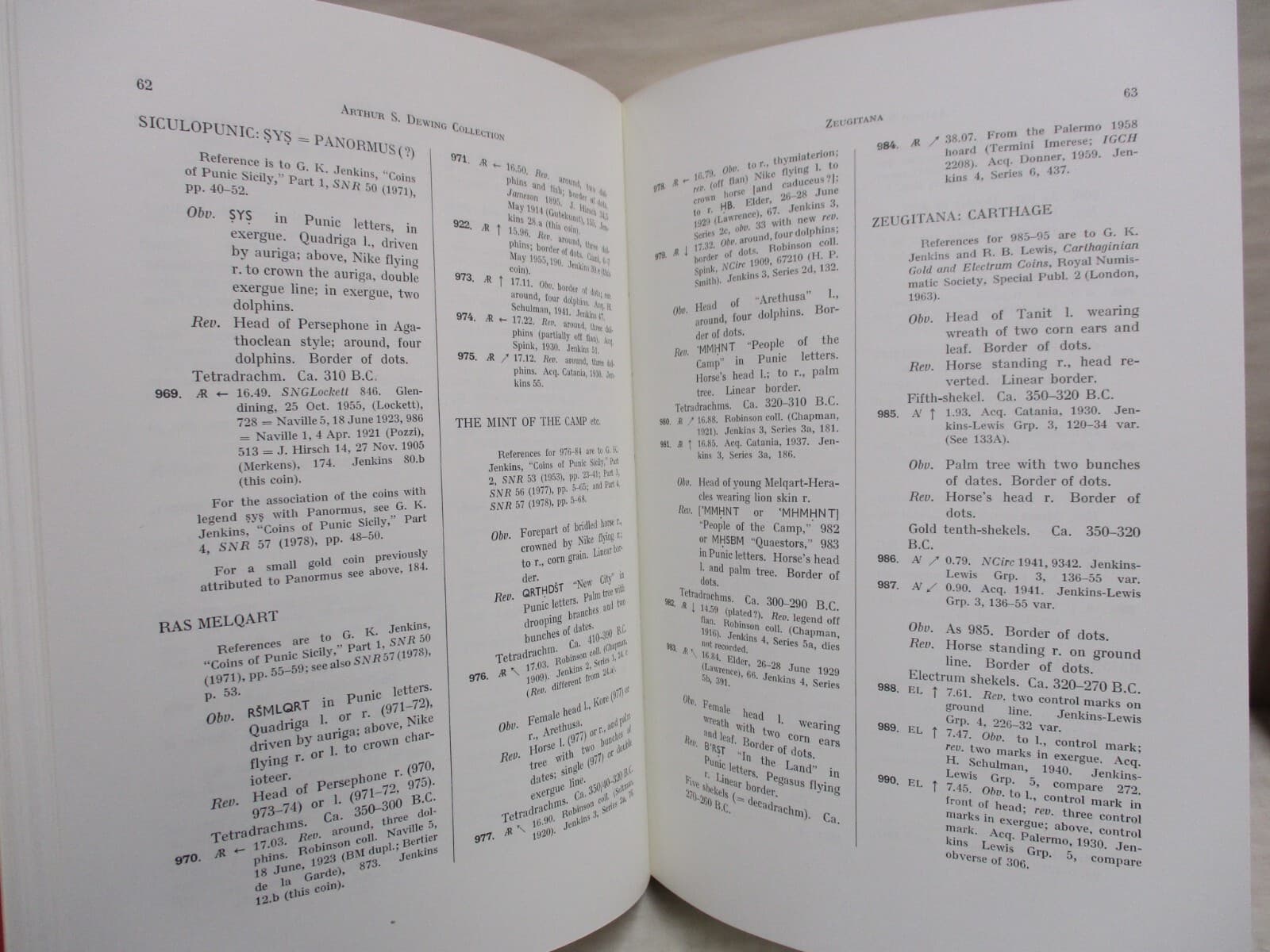 The Arthur S. Dewing Collection of Greek Coins 2 Book Set with Slipcase ANS 1985 6