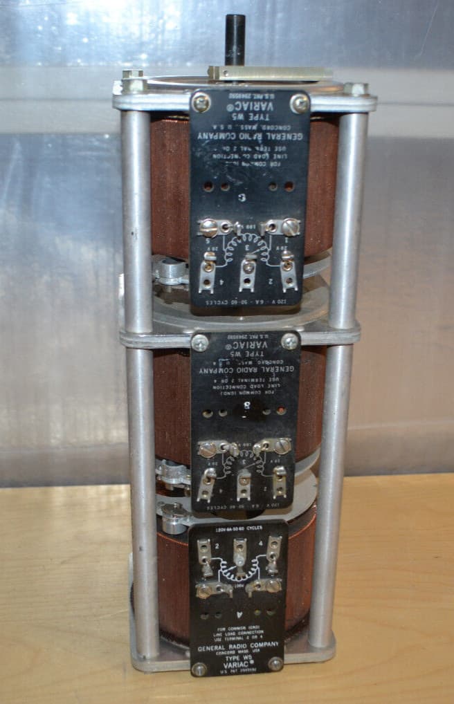 Vintage Variac ~ W5 ~ by General Radio Co. 120V 6A ~ W5G3 ~ X3 Triple