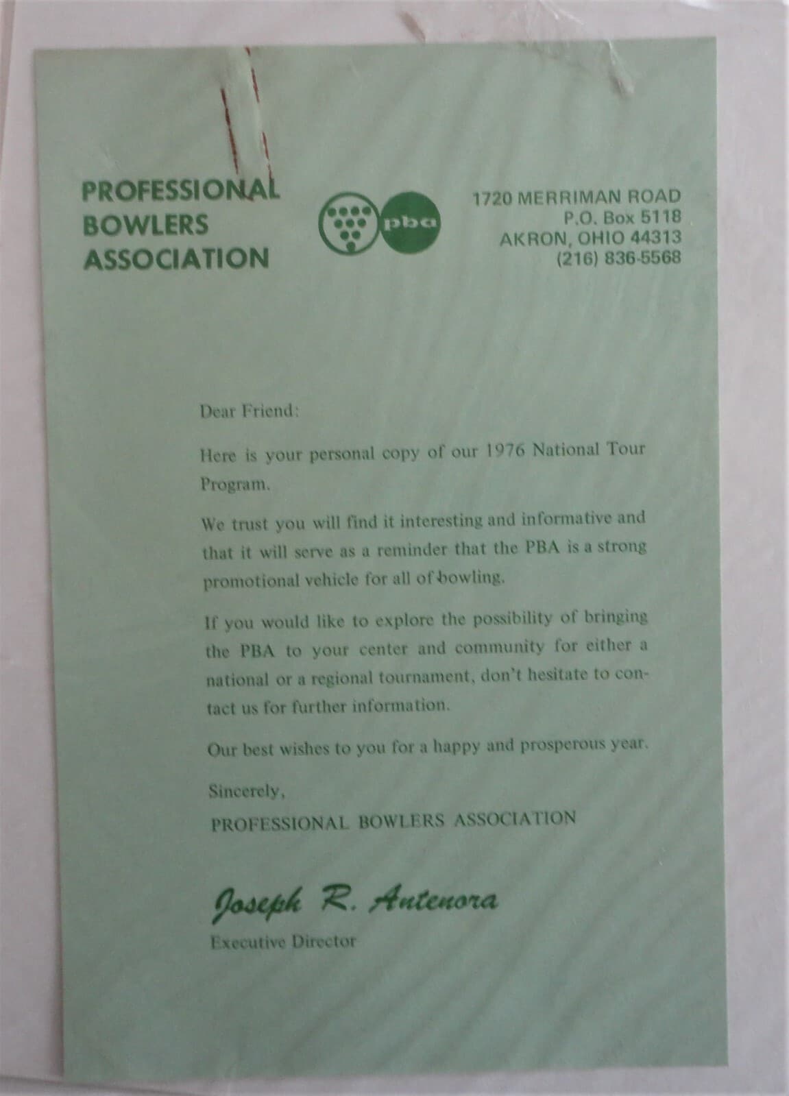 Unread 1976 Bowling PBA Tour Program Letter & 99 King Pins 1990 Trading Cards 3