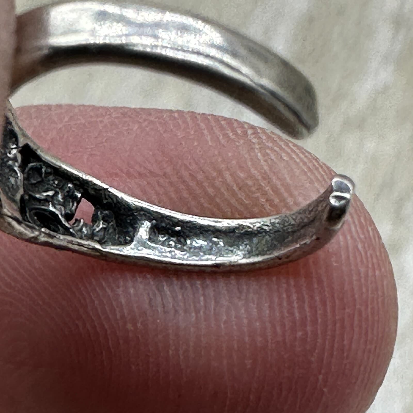 Vintage Handmade Mexico 925 Sterling Silver Toe Ring Adjustable 3