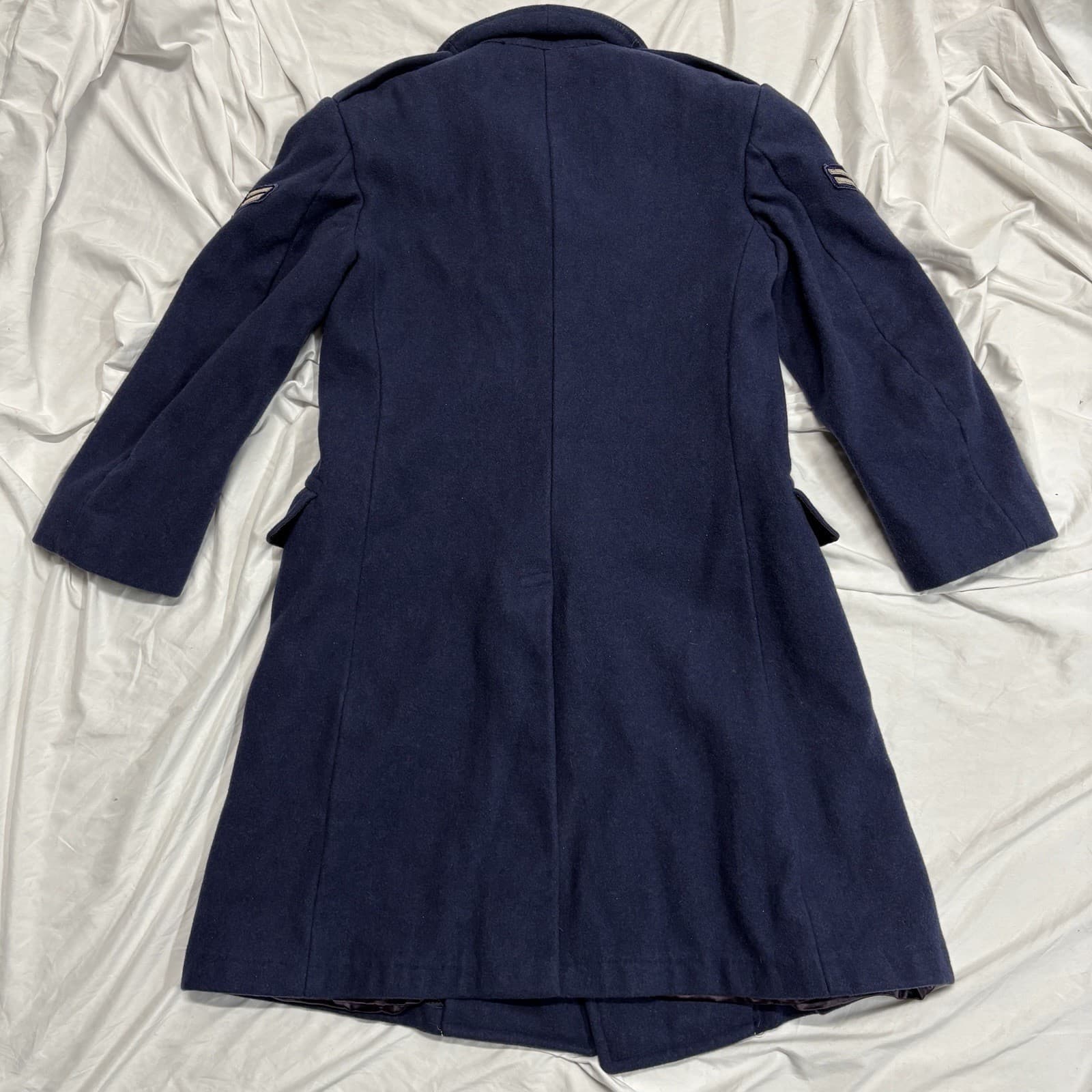 Vtg USAF US Air Force Blue 1085 Heavy Wool Coat Overcoat Velour Men’s 33S 4