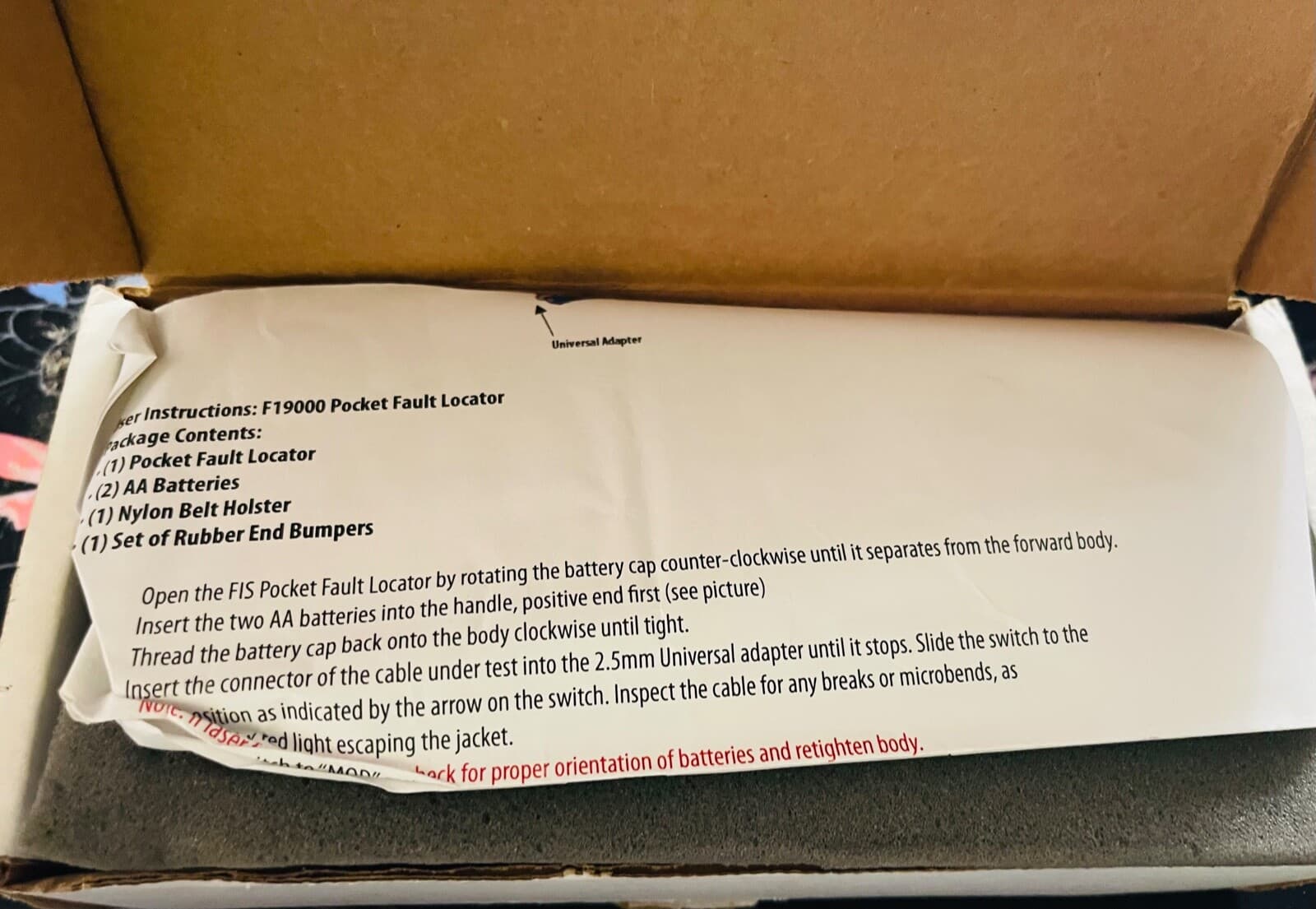 *NEW*FIS Fiber Optic Pocket VFL, Blue Aluminum, Part#: F1-9000 2