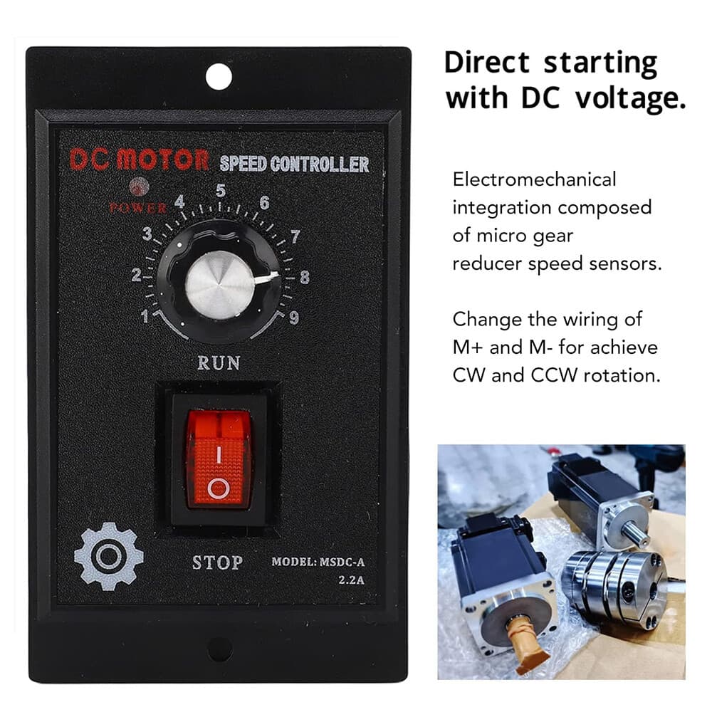 500W DC Motor Speed Controller AC 110V to DC 90V Forward Reversible Regulator US 2