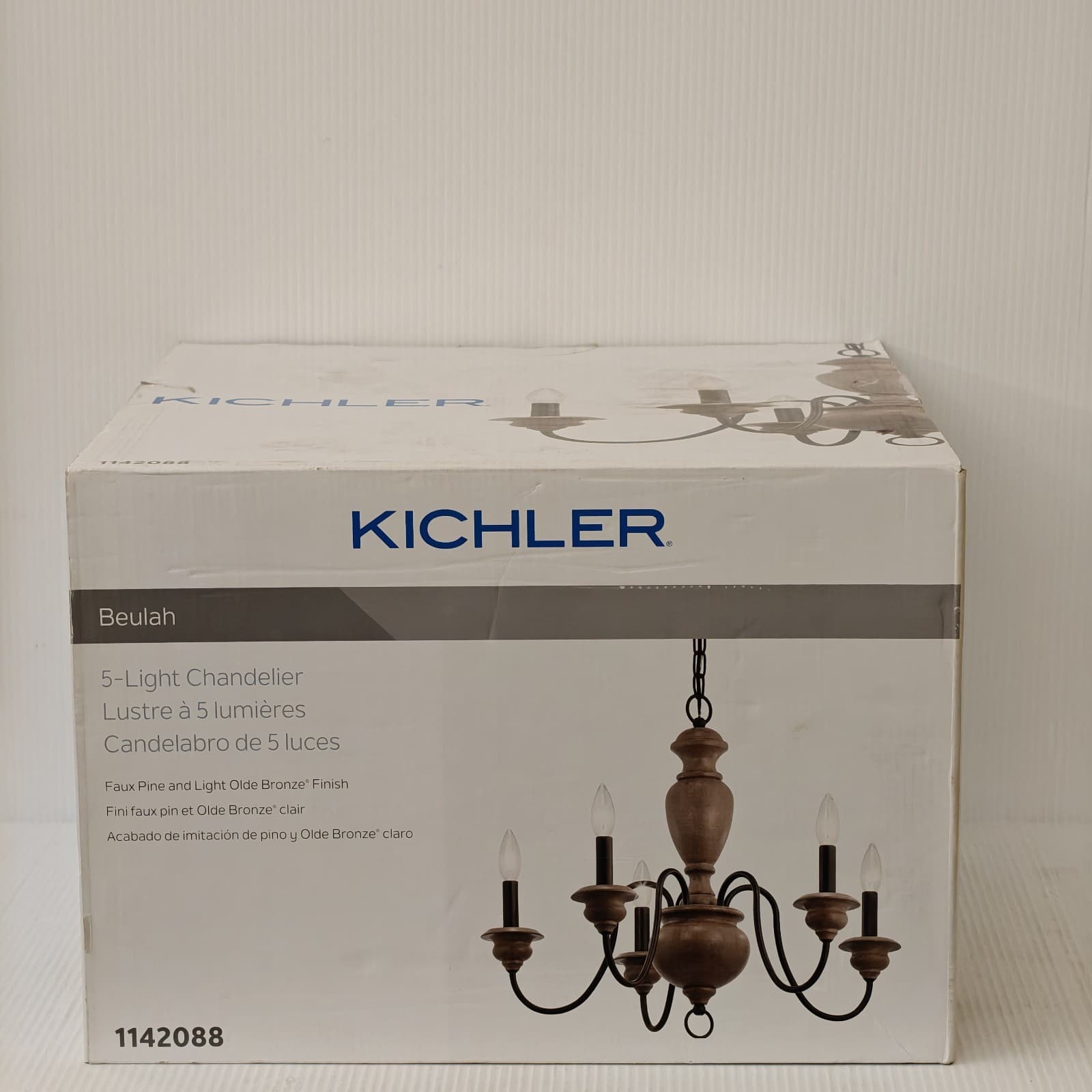 Kichler Beulah 5-Light Chandelier Faux Pine And Light Olde Bronze Finish 