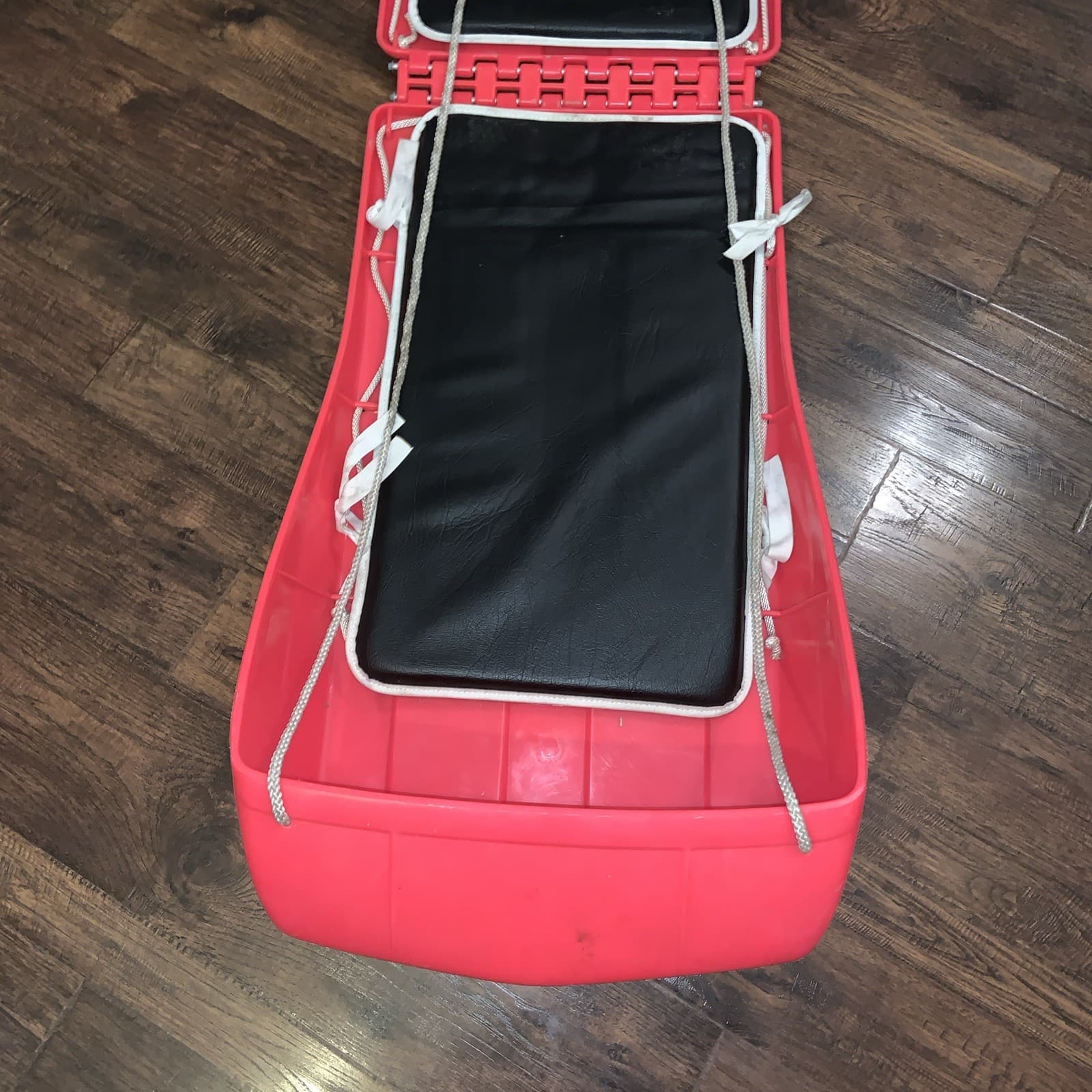 Vintage TOBOGGAN 8’ Folding Rescue Pink Snow Sled Meadowbrook Rare!!￼ 2