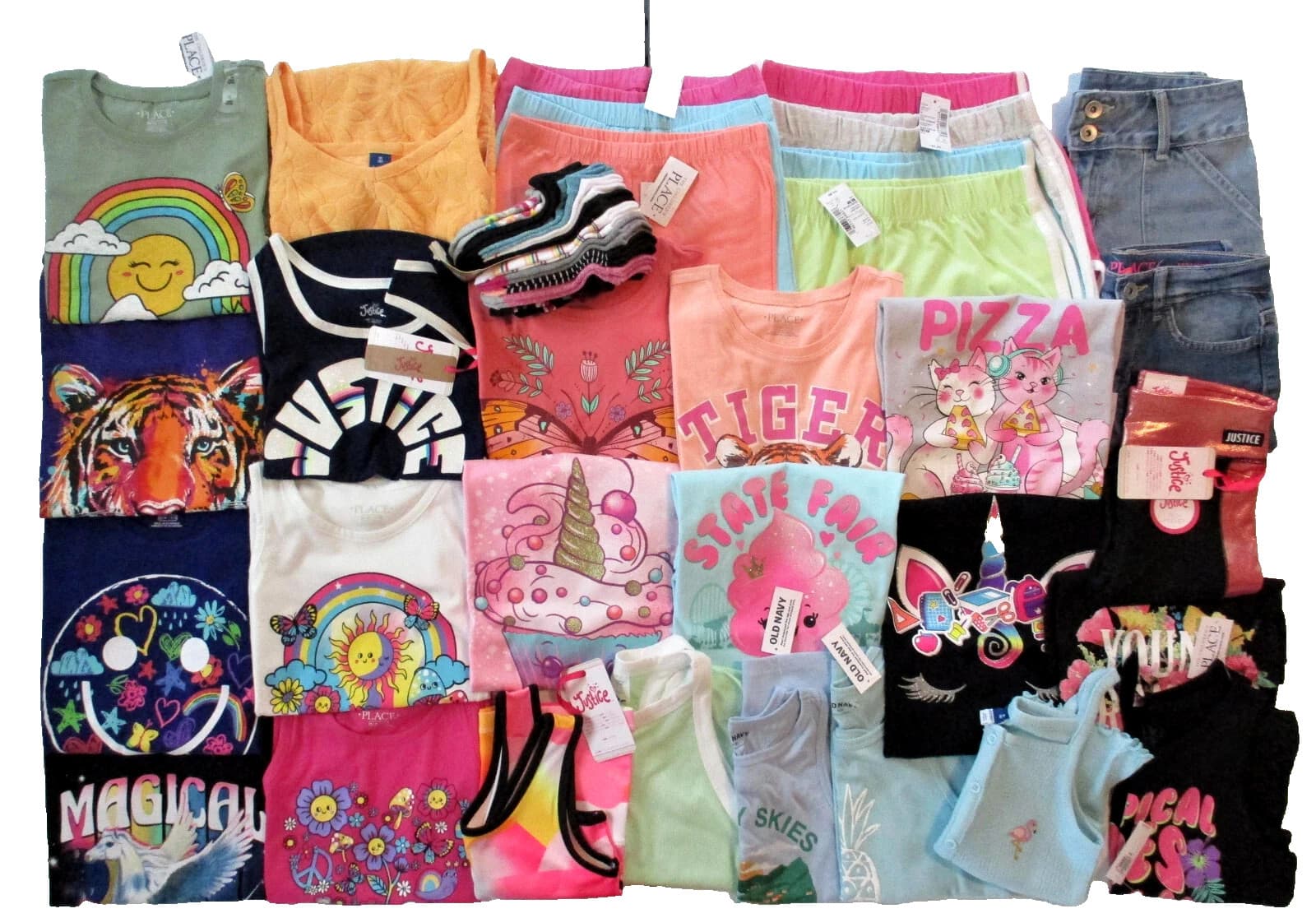 NWOT KIDS CLOTHES FALL/WINTER GIRLS LOT OF 20PCS MIX N MATCH SIZE 8-10 2