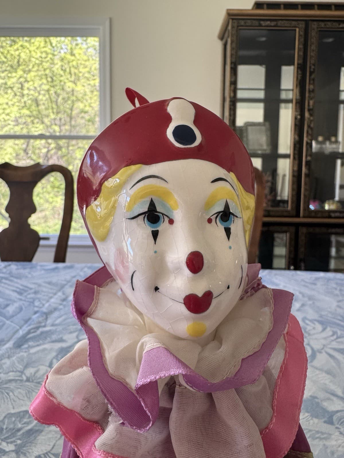 Ceramic Clown Puppet Mask Wall Art 1980s Cast of Thousands Vintage Pierrot Clown 2