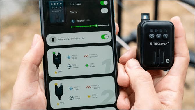 Rippton BiteKeeper Pro 3 Alarms & Receiver Fishing Alarm FREE RIPPTON HEADTORCH 4