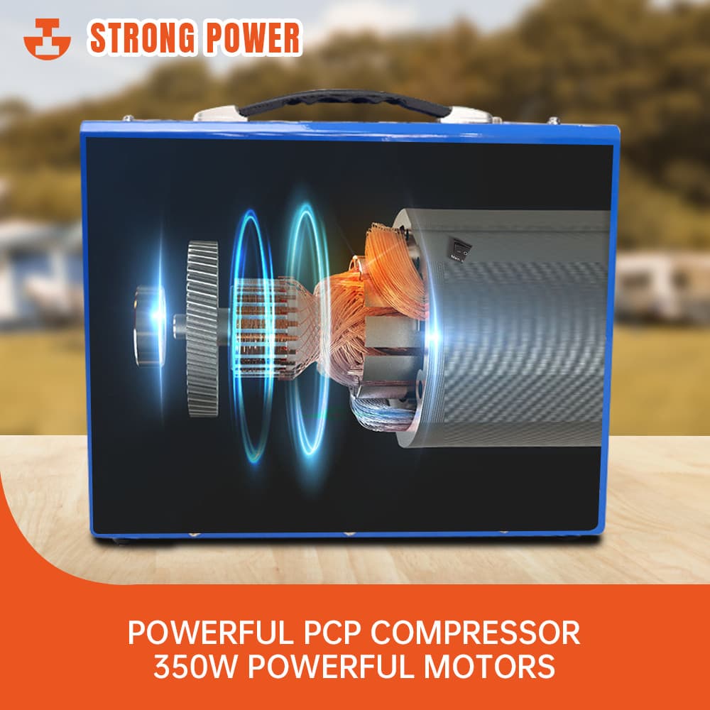 30MPA High Pressure Pump Airgun Rifle PCP Air Compressor 4500PSI Auto Stop 110V 5