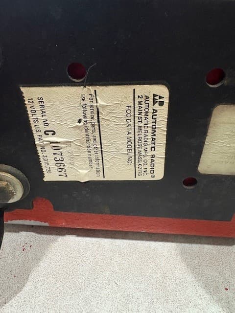 Vintage Automatic Radio For Tractor Fender AM W Antenna Untested. 3