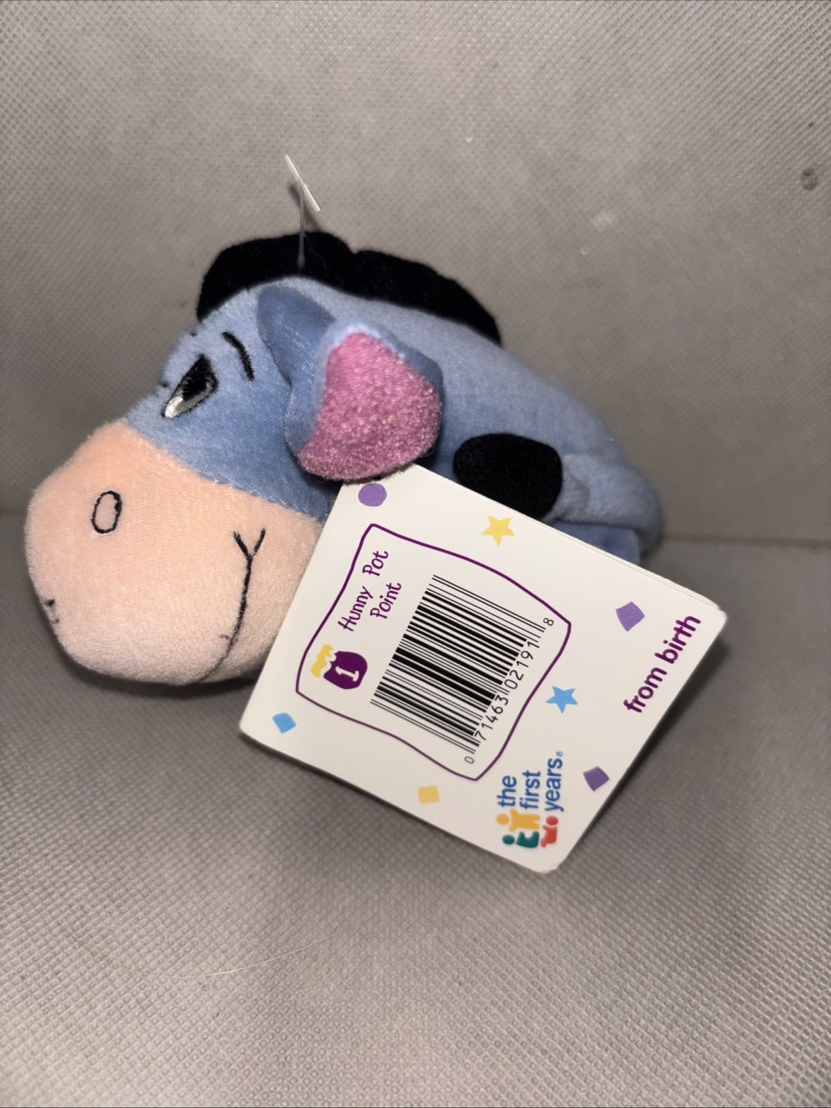 The First Years Winnie the Pooh Eeyore Play Pals Plush Rattle Baby Toy 5" Disney 2