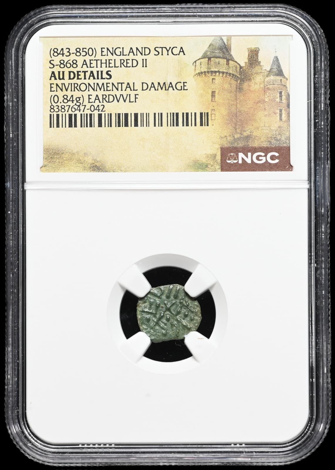 ANGLO-SAXON, Northumbria. Aethelred II, AD 843-850. AE Styca, S-868, NGC AU  3