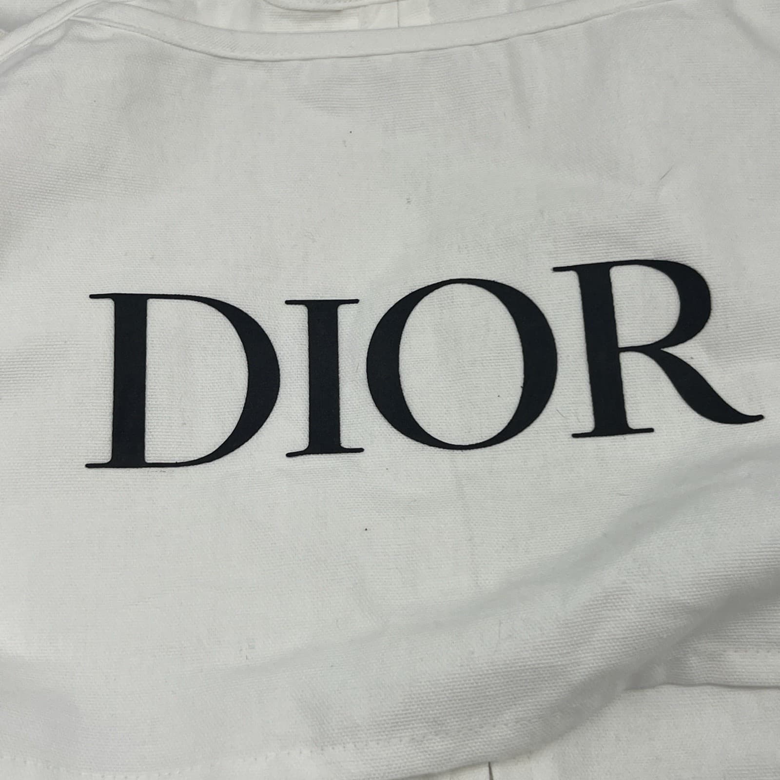 Christian Dior Garment Bag Cover Clothes Coat  White Canvas Unused 23x38 4