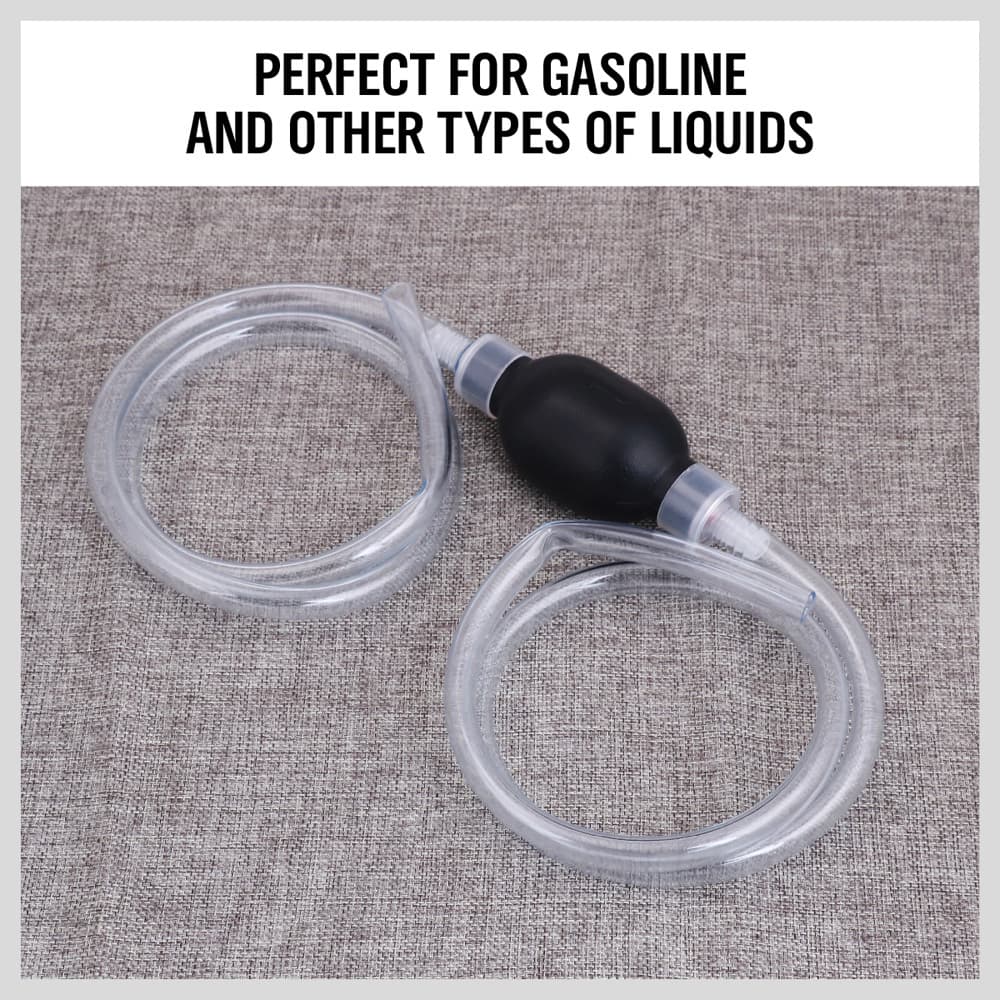 6FT Manual Hand Siphon Fluid Liquid Water Gas Gasonline Transfer Tool Pump 4