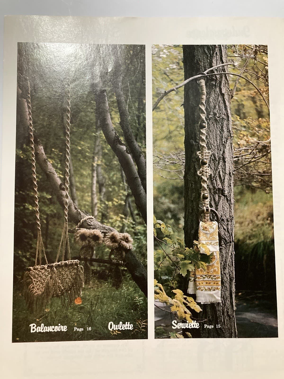 Vintage Macrame Elegance 20 Project Patterns Owls Plant Holders Towel Holders 3