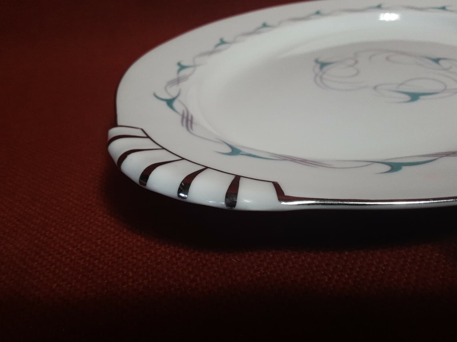 Kent China Oval Platter Flair Pattern 13"L X 9"W 5