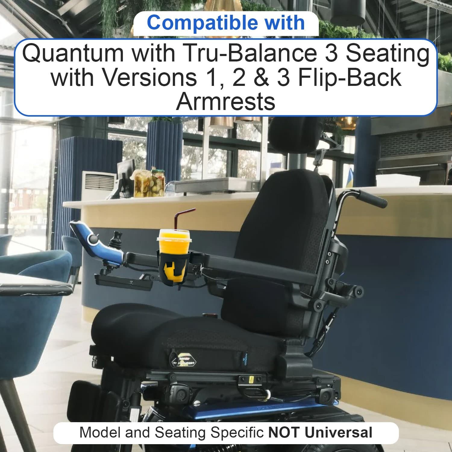 Cup Holder for Quantum Power Chairs with Tru-Balance 3 Seating ACC2105089 4