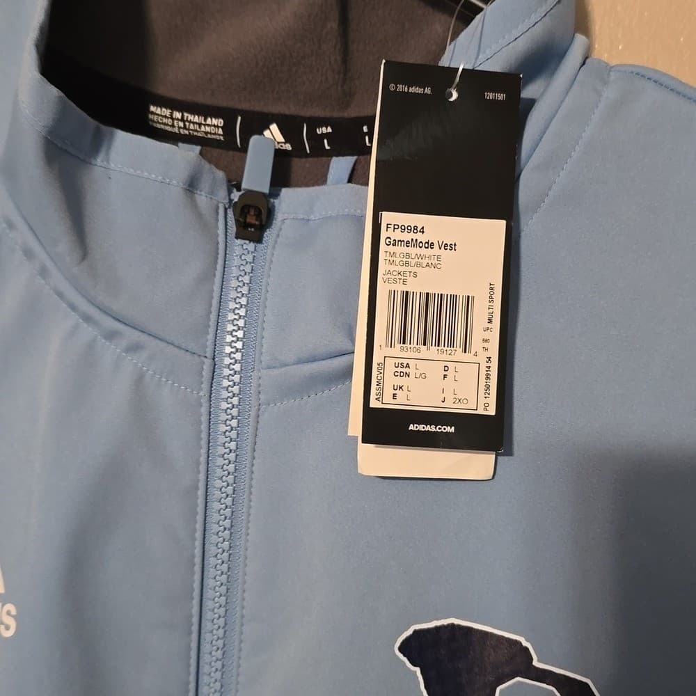 Adidas Own the Run Men's Full-Zip Wind-Resistant Slim Fit Running Vest Large NWT 2