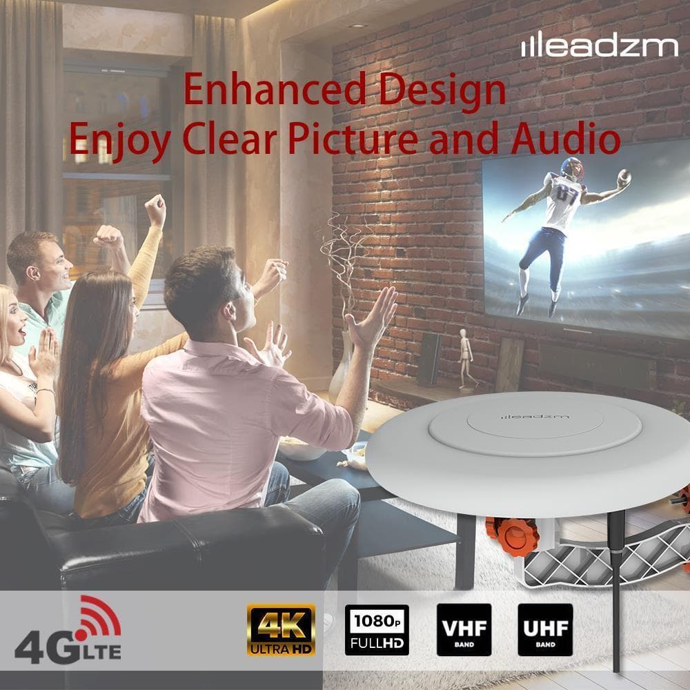 360° Home Video Omni-Directional Outdoor Amplified TV Antenna HDTV 1080P 4K 4