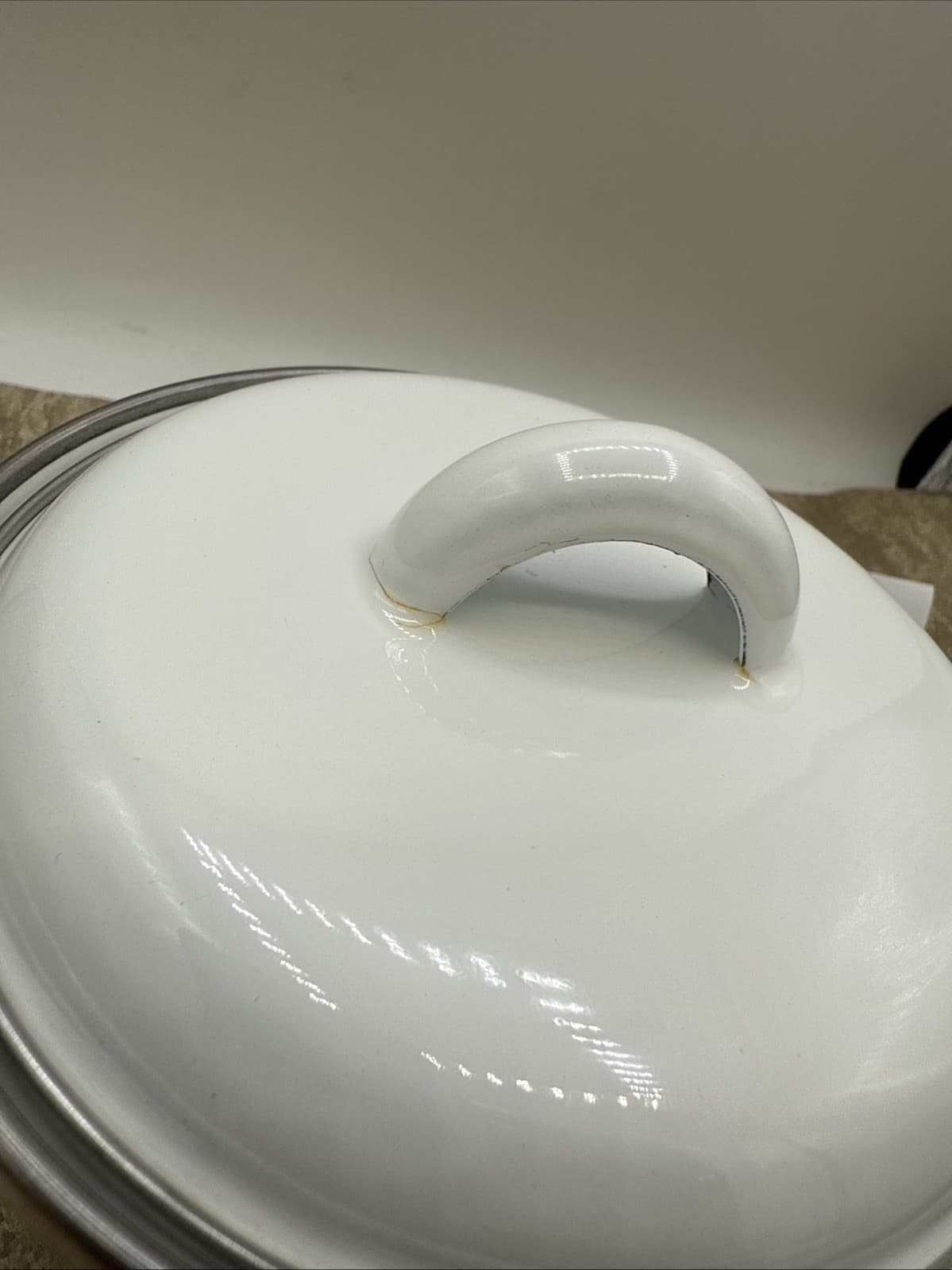 Corning Enamelware Summer Blush 1.25 Qt. 6” Enameled Metal Casserole Pot W/lid 3